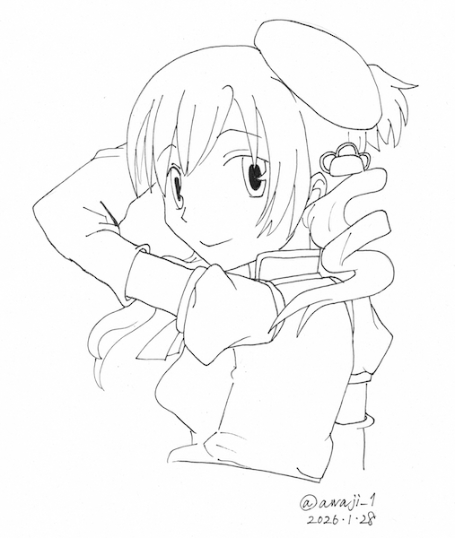 巴マミ（線画）