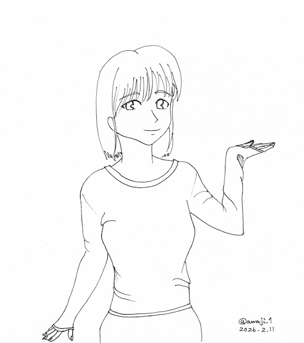 案内係さん（線画）