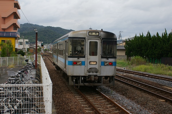 普通列車後部から