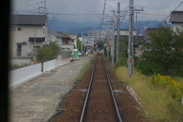 車内から見る多肥駅南方