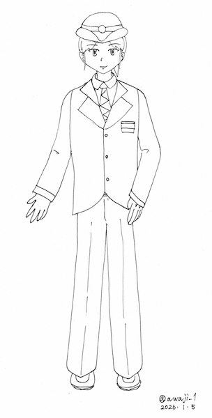 志度線擬人化線画