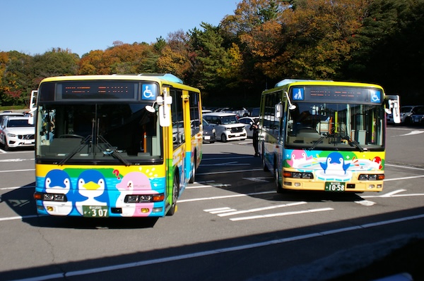 斜め向きの新旧YASHIMA号