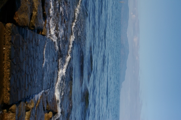 縦構図の海まで続く道（1）